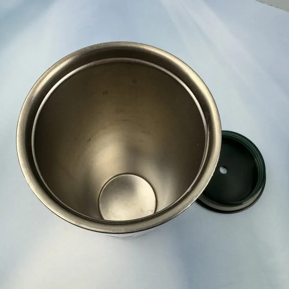 Starbucks Dark Green to Black Ombre Embossed Stainless Steel 24 oz Venti Tumbler